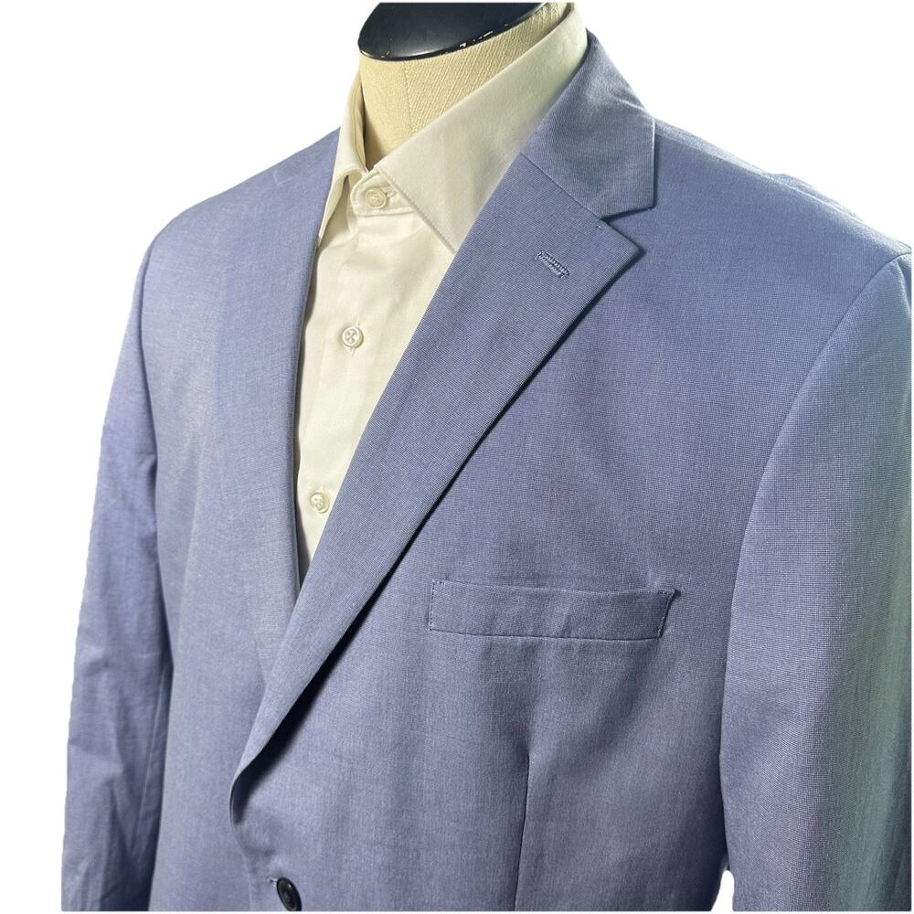 Tommy Hilfiger Sport coat Blazer 46L Cotton 97% with 3% Spandex - Light Blue